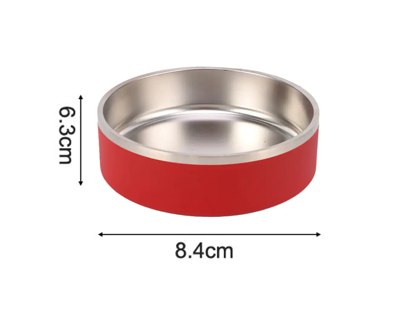 Stainless Steel Dog Bowl - Cherry